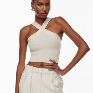 Babaton Sculpt Knit Criss Cross Tank Top S